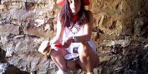 Girls Gotta Go 197 (Voyeur pee videos - Drunk spanish chicks peeing in public at festival)