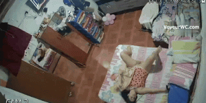 Couple having sex in their room recorded on home camera (Home Sex MOM IP Cam 223-231)