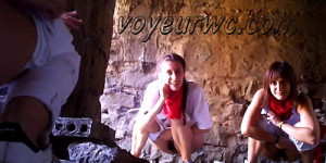 Girls Gotta Go 198 (Voyeur pee videos - Drunk spanish chicks peeing in public at festival)