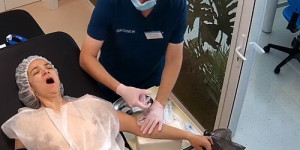 Woman secretly filmed during a Gynecological Examination (Gynecologist Examination 435-441)