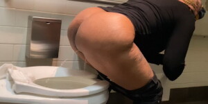 Women with juicy asses pee in public toilet with hidden cam (Toilet SpyCam Big Ass)