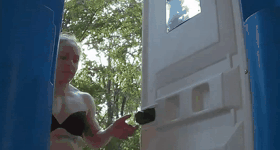 Women walk in the park and then pooping in the dry closet. SpyCam (Bio Toilet 2020 Shit 02)